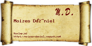 Moizes Dániel névjegykártya